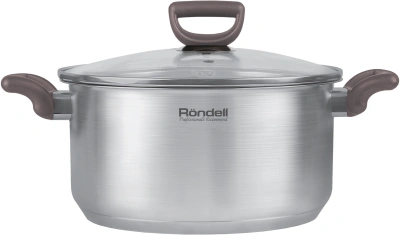 Кастрюля Rondell Fest RDS-1323 4.8л. d=24см (с крышкой) стальной