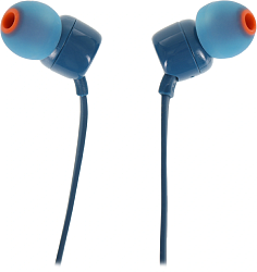 Гарнитура внутриканальные JBL Tune 110 1.2м синий проводные в ушной раковине (JBLT110BLU)