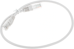 Патч-корд Lanmaster TWT-45-45-0.5-GY UTP RJ-45 вил.-вилка RJ-45 кат.5E 0.5м серый ПВХ (уп.:1шт)