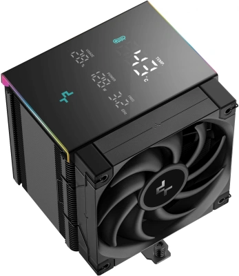 Устройство охлаждения(кулер) Deepcool AK500 Digital Pro ARGB Soc-AM5/AM4/1200/1700/1851 черный 4-pin 25dB Al+Cu LCD 240W 1346gr Ret (R-AK500-BKAPMN-G)