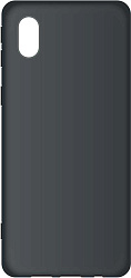 Чехол (клип-кейс) BoraSCO для Samsung Galaxy A01 Core Silicone Case черный (матовый) (39204)