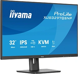 Монитор Iiyama 32" ProLite XUB3297QSNP-B1 черный IPS LED 1ms 16:9 HDMI M/M матовая HAS Piv 1000:1 350cd 178гр/178гр 2560x1440 100Hz DP Quad 2K (1440p) USB 9.5кг