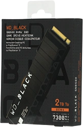 Накопитель SSD WD S PCIe 4.0 x4 2TB WDS200T2XHE Black SN850X M.2 2280