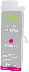 Картридж перезаправляемый струйный Cactus CS-R-PFI107M пурпурный (260мл) для Canon imageProGRAF iPF670/680/685/770/780/785 без чипа