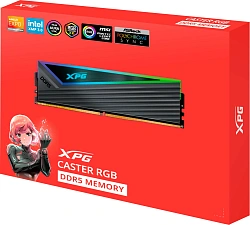 Память DDR5 2x16GB 6000MHz A-Data AX5U6000C3016G-DCCARGY XPG Caster RGB RTL Gaming PC5-48000 CL30 DIMM ECC 288-pin 1.35В kit single rank с радиатором Ret