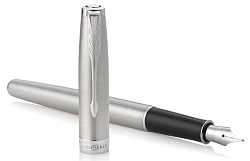Ручка перьев. Parker Sonnet Core F526 (1931509) Stainless Steel CT F сталь нержавеющая