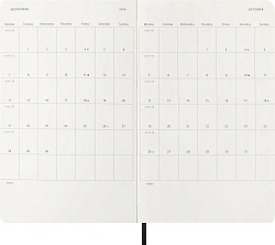 Еженедельник Moleskine CLASSIC SOFT WKNT Large 130х210мм 144стр. мягкая обложка черный