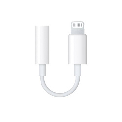 Переходник Apple MMX62ZM/A Jack 3.5 (f)-Lightning (m) белый