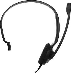 Наушники с микрофоном Sennheiser PC 7 черный 2м накладные USB оголовье (504196)