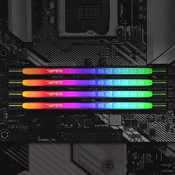 Память DDR4 16GB 3200MHz Patriot PVSR416G320C8 Viper Steel RGB RTL Gaming PC4-25600 CL18 DIMM 288-pin 1.35В dual rank с радиатором Ret