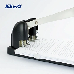 Дырокол Kw-Trio Heavy Duty 952 макс.:150лист. металл/пластик черный отв.:2 с линейкой