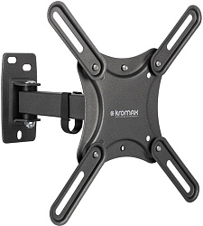 Кронштейн для телевизора Kromax CORBEL-4 черный 15"-42" макс.25кг настенный поворот и наклон