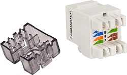 Модуль Lanmaster LAN-OK45U5E/180R-WH информ. KeystoneRJ45 кат.5E бел.