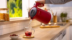 Чайник электрический Bosch TWK2M164 1.7л. 2400Вт красный корпус: пластик