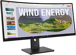 Монитор Lenovo 34" ThinkVision T34WD-40 черный VA LED 4ms 21:9 HDMI матовая HAS Piv 3000:1 300cd 178гр/178гр 3440x1440 120Hz DP QHD USB 9.2кг