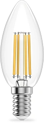 Лампа филам. Gauss Filament 8Вт цок.:E14 свеча 220B св.свеч.бел.теп. (упак.:10шт) (32118)