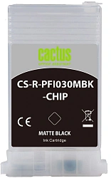 Картридж перезаправляемый струйный Cactus CS-R-PFI030MBK-CHIP черный матовый (55мл) для Canon imagePROGRAF TA-20/30/TM-240/340