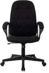 Кресло руководителя Бюрократ CH 002 Fabric черный 3C11 крестов. пластик