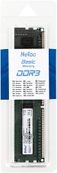 Память DDR3 4GB 1600MHz Netac NTBSD3P16SP-04 Basic RTL PC3-12800 CL11 DIMM 240-pin 1.5В dual rank Ret