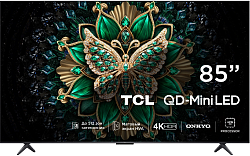 Телевизор LED TCL 85" 85C6K QD-Mini LED Frameless черный 4K Ultra HD 144Hz MEMC DVB-T DVB-T2 DVB-C DVB-S DVB-S2 USB WiFi Smart TV