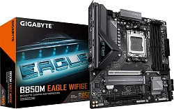 Материнская плата Gigabyte B850M EAGLE WIFI6E Socket AM5 AMD B850 4xDDR5 mATX AC`97 8ch(7.1) 2.5Gg RAID+HDMI+DP