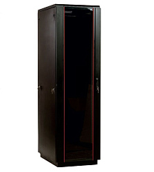 Шкаф коммутационный ЦМО (ШТК-М-42.8.8-1ААА-9005) напольный 42U 800x800мм пер.дв.стекл задн.дв.стал.лист 2 бок.пан. 500кг черный 655мм 123.39кг 180град. 2030мм