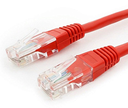 Патч-корд Premier PP12-0.25M/R 1000Гбит/с UTP 4 пары cat.5E CCA molded 0.25м красный RJ-45 (m)-RJ-45 (m)