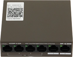 Коммутатор IP-Com G2206P-4-63W (L2) 6x1Гбит/с 4PoE 58W управляемый