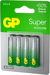 Батарея GP Super 15AA21-2CRSBC4 AA (4шт) блистер