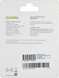 Накопитель SSD Digma PCIe 5.0 x4 1000GB DGSM5001TP31T Meta P31 M.2 2280