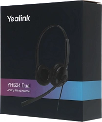 Гарнитура проводная Yealink YHS34 Dual черный