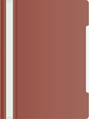 Папка-скоросшиватель Бюрократ -PS20BROWN A4 прозрач.верх.лист пластик коричневый 0.12/0.16