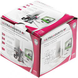 Кронштейн для телевизора Ultramounts UM857 черный 12"-27" макс.30кг настенный поворот и наклон