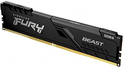 Память DDR4 16Gb 3200MHz Kingston KF432C16BB1/16 Fury Beast Black RTL Gaming PC4-25600 CL16 DIMM 288-pin 1.35В dual rank с радиатором Ret
