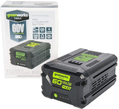 Батарея аккумуляторная Greenworks G60B4 60В 4Ач Li-Ion (2918407)