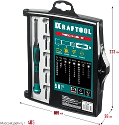 Отвертка Kraftool 25691 в компл.:51 предмет жесткий кейс