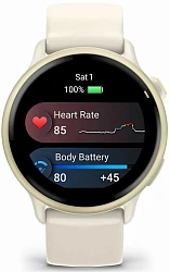 Смарт-часы Garmin Vivoactive 6 1.1" AMOLED корп.бежевый рем.бежевый (010-02985-01)
