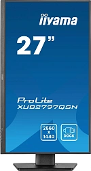 Монитор Iiyama 27" ProLite XUB2797QSN-B2 черный IPS LED 16:9 HDMI M/M матовая HAS Piv 1300:1 300cd 178гр/178гр 2560x1440 100Hz DP Quad HD 2K (1440p) USB 6.1кг