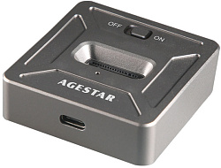 Док-станция SSD AgeStar 31CBNV1C NVMe алюминий серый M2 2280 M-key