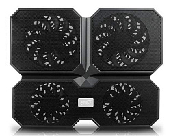 Подставка для ноутбука Deepcool Multi Core X6 (DP-N422-MCX6) 15.6" 380x295x24мм 30.9дБ 2xUSB 4x 900г черный