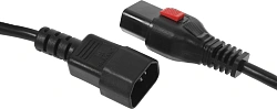 Шнур питания Lanmaster LAN-PP13L/14-0.5-BK C13-С14 проводник.:3x0.75мм2 0.5м 220В черный