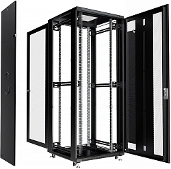 Шкаф серверный Cabeus (ND-05C-47U80/100-BK) напольный 47U 800x1000мм пер.дв.перфор. задн.дв.перфор. 800кг черный 900мм IP20