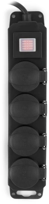 Сетевой фильтр Buro 400MDP-3-B 3м (4 розетки) черный (коробка)