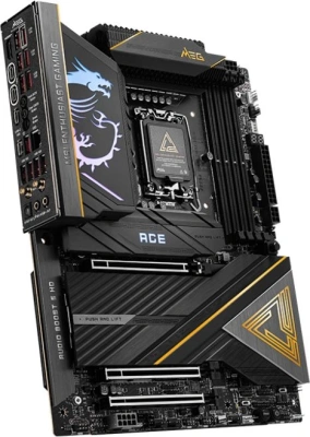Материнская плата MSI MEG Z890 ACE  Soc-1851 Intel Z890 4xDDR5 ATX AC`97 8ch(7.1) 10Gigabit RAID+HDMI