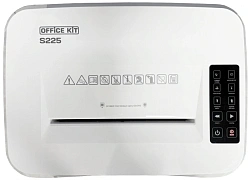 Шредер Office Kit S225 1,9х12 белый (секр.P-5) фрагменты 18лист. 35лтр. скобы пл.карты CD