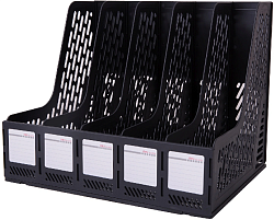 Лоток вертикальный Deli E9838black для бумаг 365x380x30мм черный