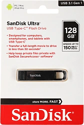 Флеш Диск Sandisk 128Gb Type-C SDCZ460-128G-G46 USB3.1 черный
