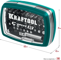 Набор бит Kraftool 26067-H32 универсал. (32пред.) для шуруповертов