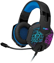 Наушники с микрофоном Sven AP-U980MV черный/синий 2.2м мониторные оголовье (SV-015633)