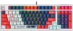 Клавиатура A4Tech Bloody S98 Sports Navy BLMS Plus механическая синий/белый USB for gamer LED (S98 SPORTS NAVY BLMS RED PLUS)